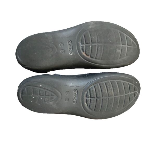 Crocs Womens Kadee Flat Ballet Slip On Comfort Size 9 Shoes Sandals Black - Picture 3 of 9